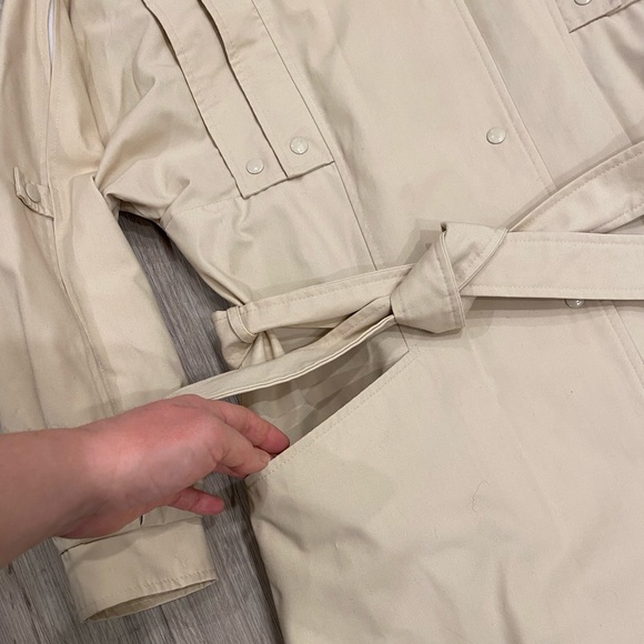 VINTAGE Sears Beige Trench Coat Vintage Size 8 Modern Size Small - Picture 6 of 16